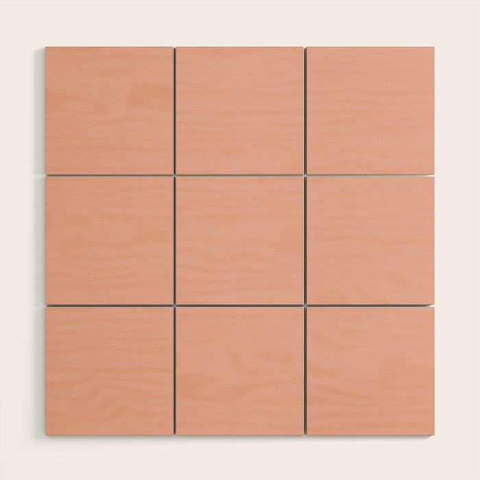 Dusty Blush Pink Solid Colour Wood Wall Art Gallery Image 1