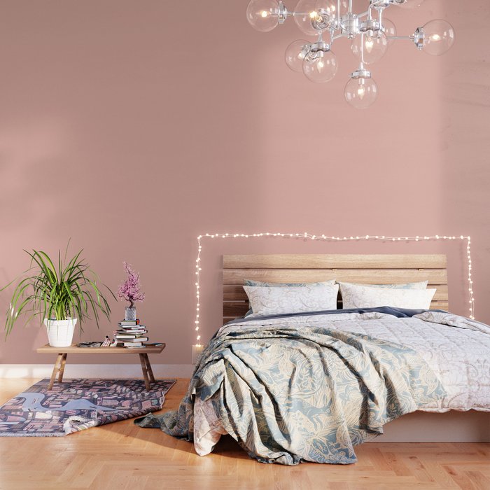 Dusty Blush Pink Solid Colour Wallpaper Gallery Image 3