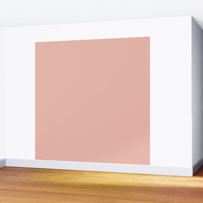 Dusty Blush Pink Solid Colour Wall Mural Gallery Image 2