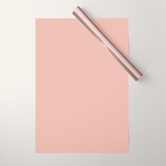 Dusty Blush Pink Solid Colour Wrapping Paper Gallery Image 1