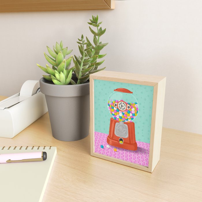 Retro Bubblegum Bliss Mini Art Print Gallery Image 2