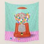 Retro Bubblegum Bliss Wall Tapestry Gallery Image 4