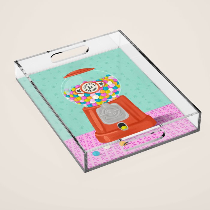 Retro Bubblegum Bliss Acrylic Tray Gallery Image 1