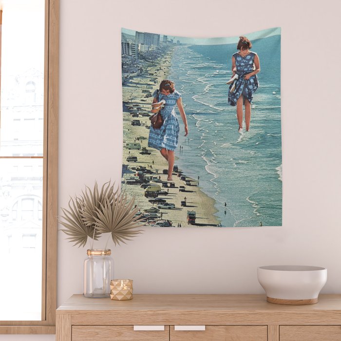 Walk on the Beach Wall Tapestry Gallery Image 2