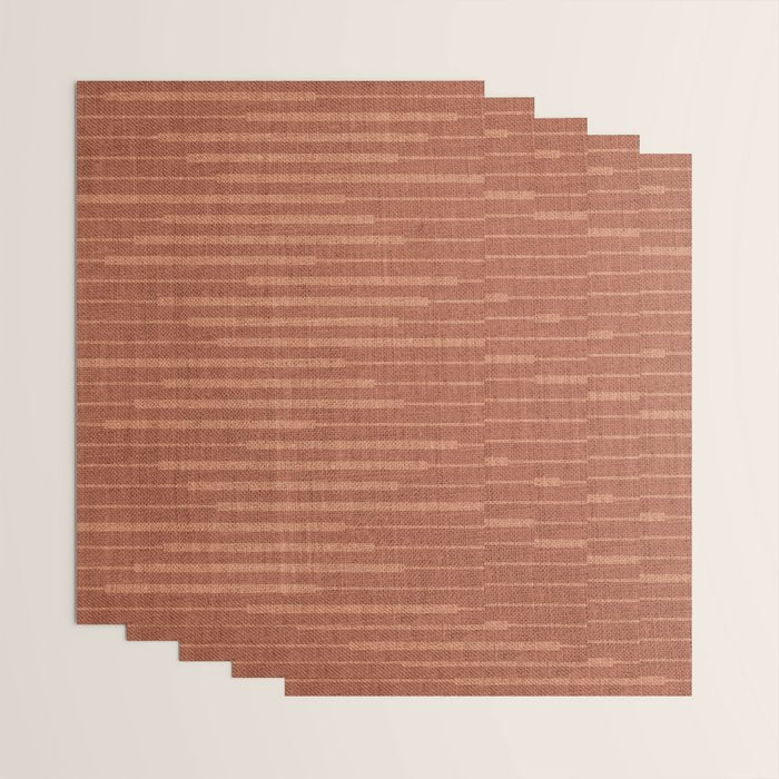 Burnt Orange, Boho Minimalist Stripes Wrapping Paper Gallery Image 3