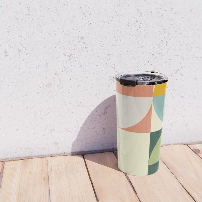 Abstract geometry checker 2 Travel Mug Gallery Image 4