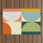 Abstract geometry checker 2 Outdoor Rug Gallery Image 1