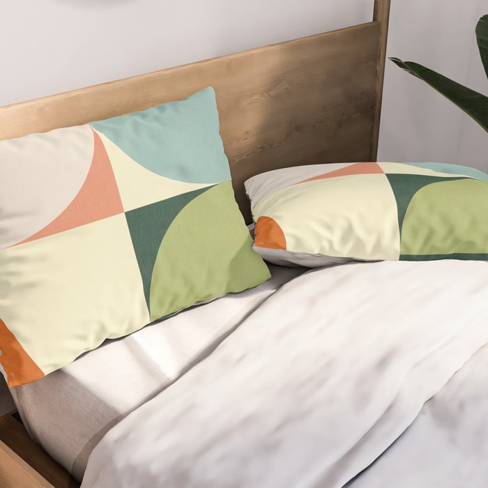 Abstract geometry checker 2 Pillow Sham Gallery Image 2