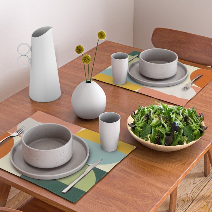 Abstract geometry checker 2 Placemat Gallery Image 2