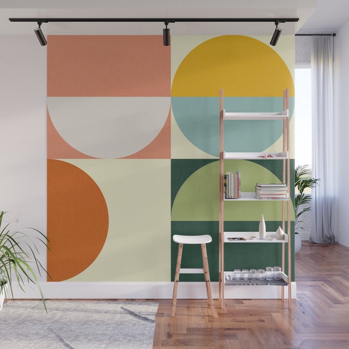 Abstract geometry checker 2 Wall Mural Gallery Image 1