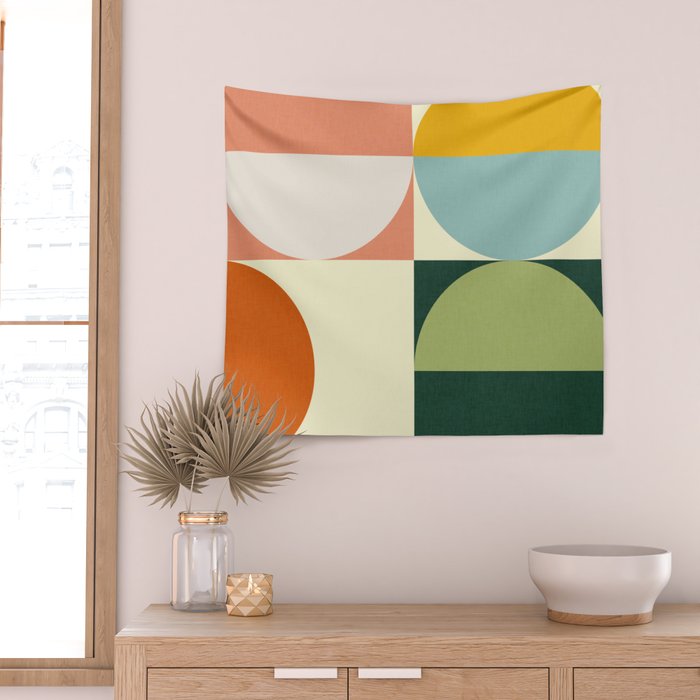 Abstract geometry checker 2 Wall Tapestry Gallery Image 2