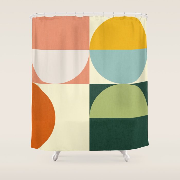 Abstract geometry checker 2 Shower Curtain Gallery Image 1