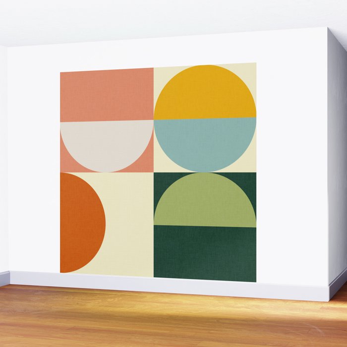 Abstract geometry checker 2 Wall Mural Gallery Image 2