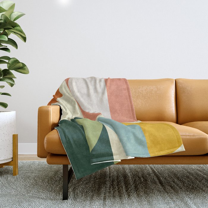 Abstract geometry checker 2 Throw Blanket Gallery Image 1