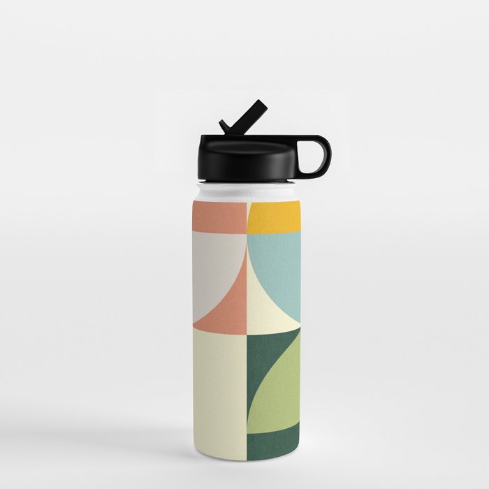 Abstract geometry checker 2 Water Bottle Gallery Image 1