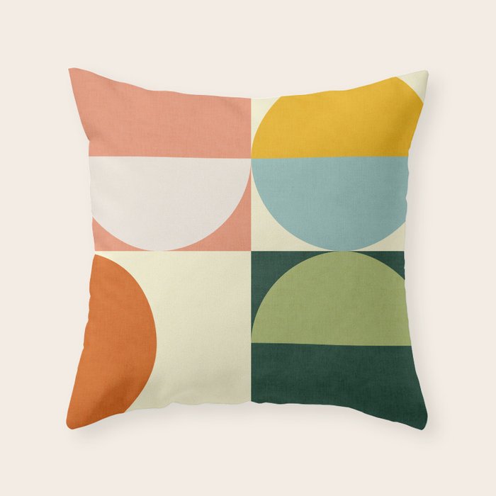 Abstract geometry checker 2 Throw Pillow Gallery Image 1