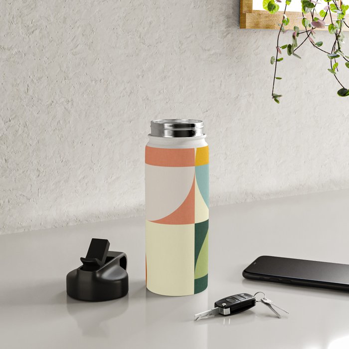 Abstract geometry checker 2 Water Bottle Gallery Image 4