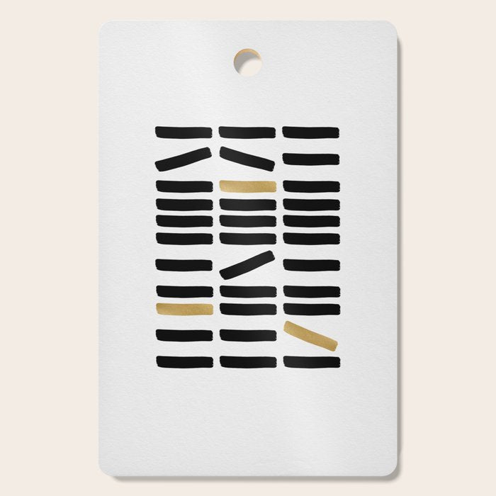 Black and Gold Abstract Cutting Board Gallery Image 1