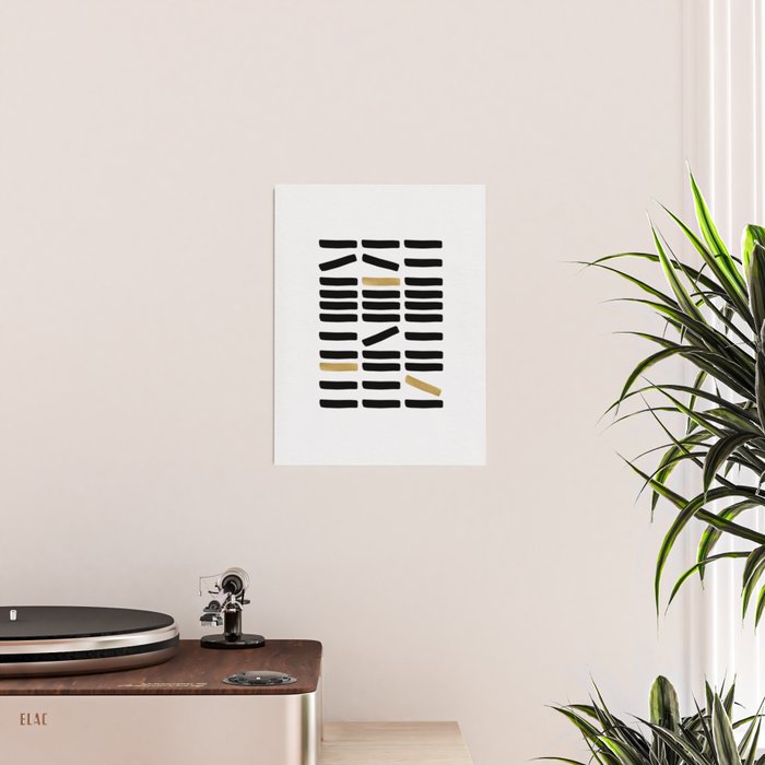 Black and Gold Abstract Poster Gallery Image 2