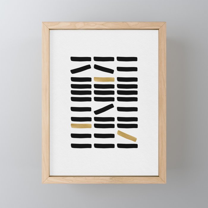 Black and Gold Abstract Mini Art Print Gallery Image 1