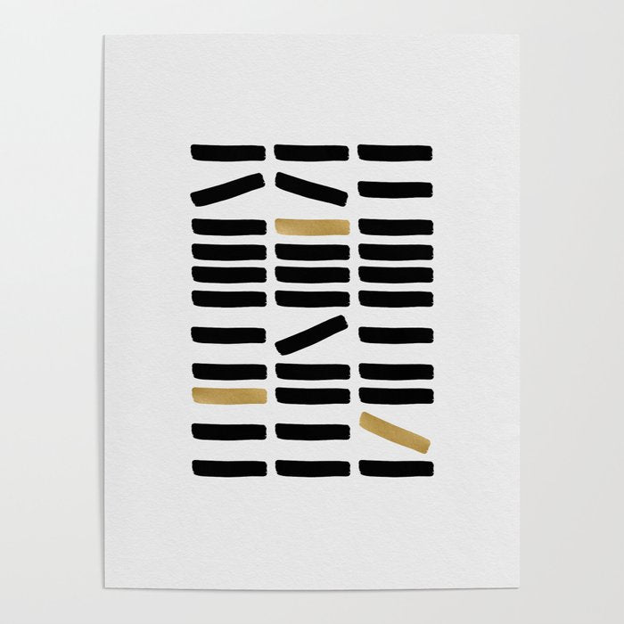 Black and Gold Abstract Poster Gallery Image 4