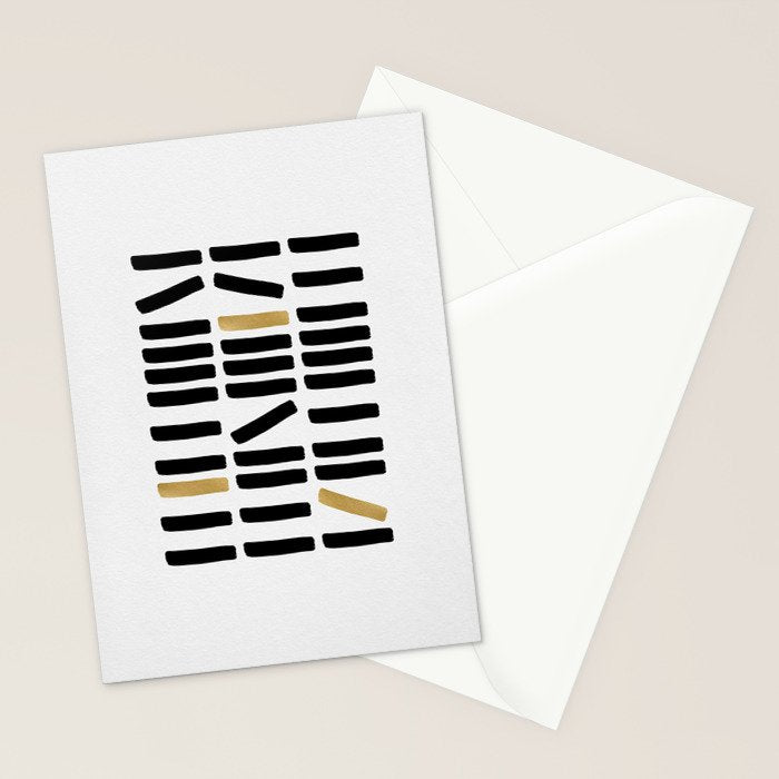 Black and Gold Abstract Stationery Card Gallery Image 2