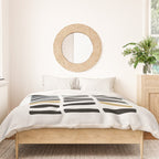 Black and Gold Abstract Duvet Cover Gallery Image 3