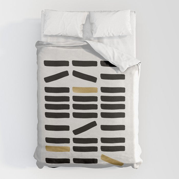 Black and Gold Abstract Duvet Cover Gallery Image 6