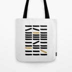 Black and Gold Abstract Tote Bag Gallery Image 1