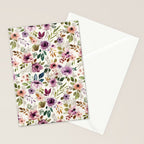 Autumn Amethyst Floral Stationery Card Gallery Image 2