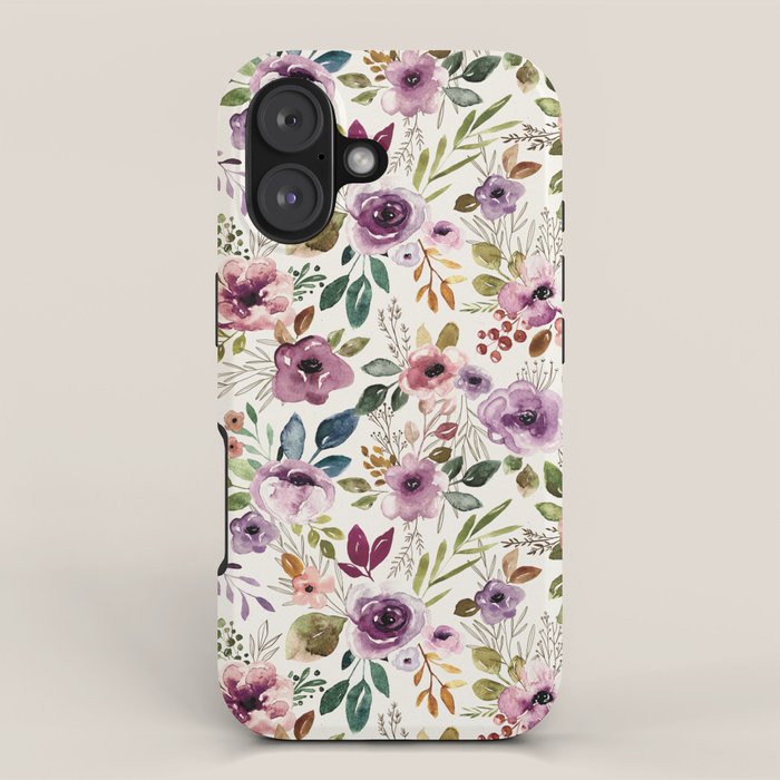 Autumn Amethyst Floral iPhone Case Gallery Image 1