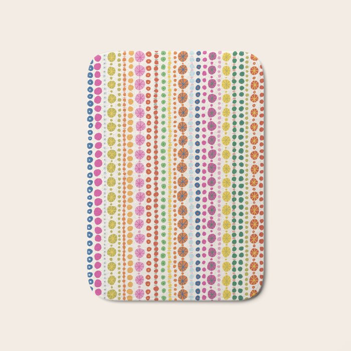 Colorful Hand Drawn Dots Bath Mat Gallery Image 1