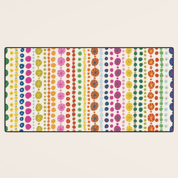Colorful Hand Drawn Dots Desk Mat Gallery Image 3