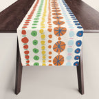 Colorful Hand Drawn Dots Table Runner Gallery Image 1