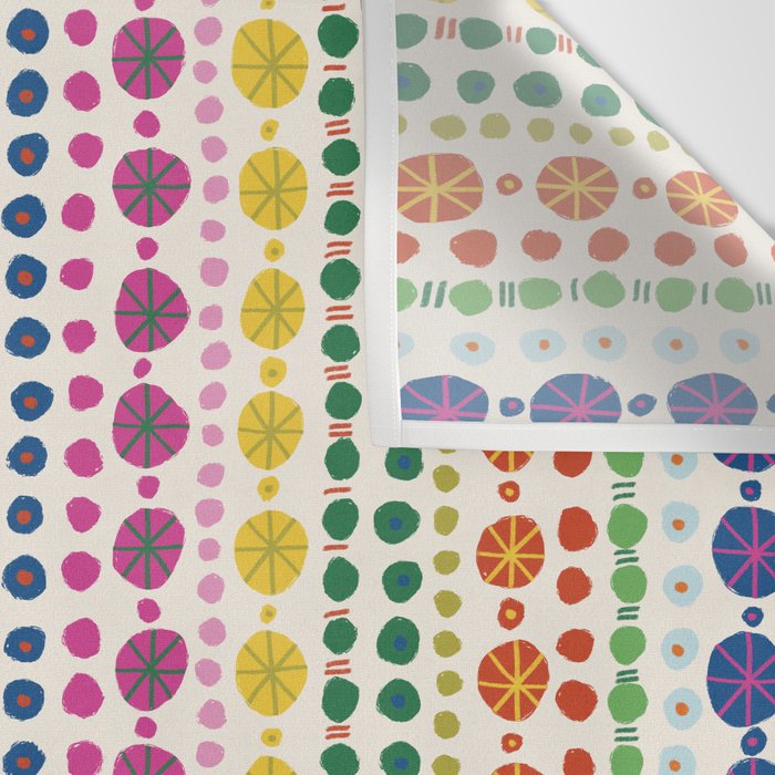 Colorful Hand Drawn Dots Wall Tapestry Gallery Image 3