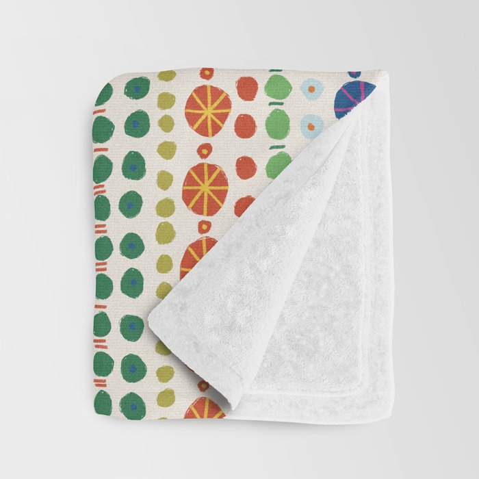 Colorful Hand Drawn Dots Throw Blanket Gallery Image 3
