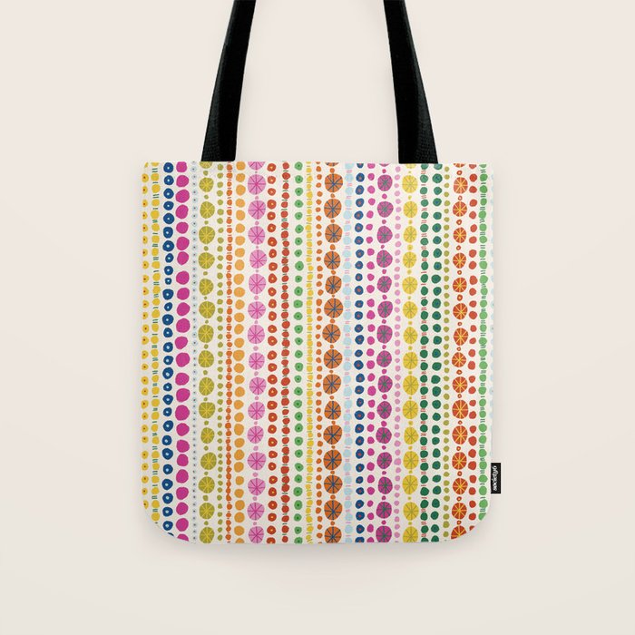 Colorful Hand Drawn Dots Tote Bag Gallery Image 1