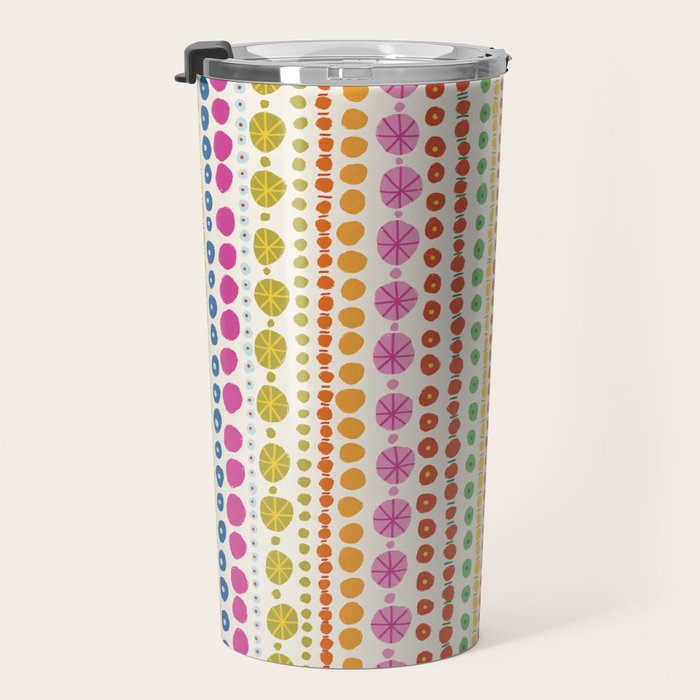 Colorful Hand Drawn Dots Travel Mug Gallery Image 3