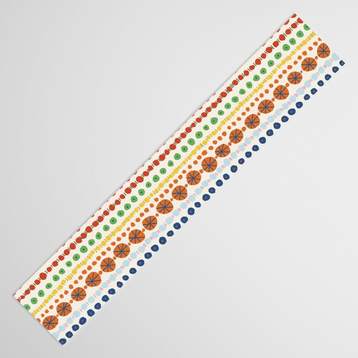 Colorful Hand Drawn Dots Table Runner Gallery Image 3