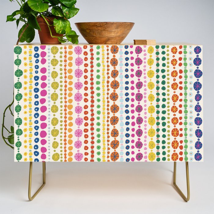 Colorful Hand Drawn Dots Credenza Gallery Image 1