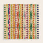 Colorful Hand Drawn Dots Wood Wall Art Gallery Image 1