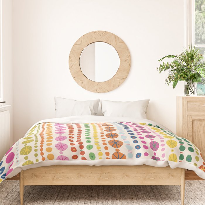 Colorful Hand Drawn Dots Duvet Cover Gallery Image 3