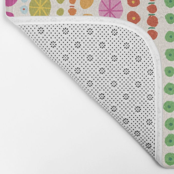Colorful Hand Drawn Dots Bath Mat Gallery Image 2