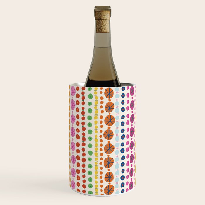 Colorful Hand Drawn Dots Wine Chiller Gallery Image 1