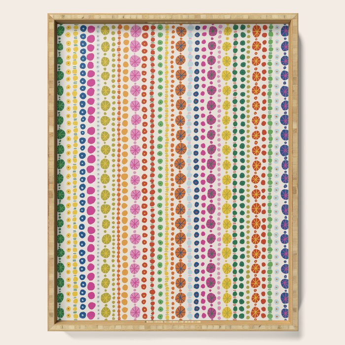 Colorful Hand Drawn Dots Serving Tray Gallery Image 1