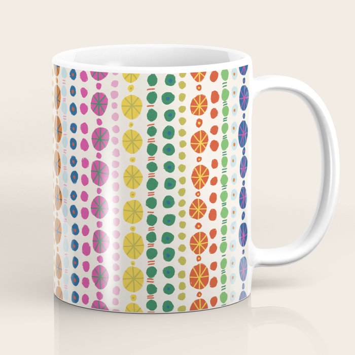 Colorful Hand Drawn Dots Coffee Mug Gallery Image 1