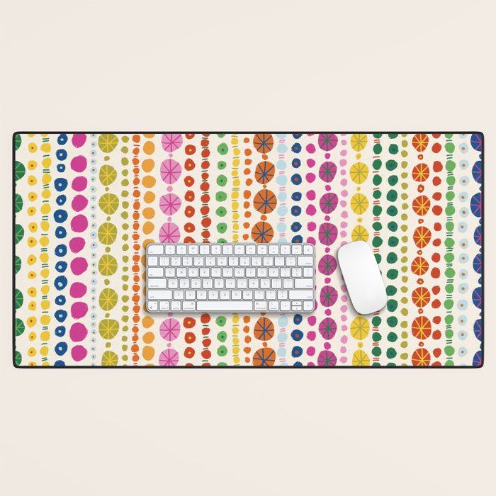 Colorful Hand Drawn Dots Desk Mat Gallery Image 1