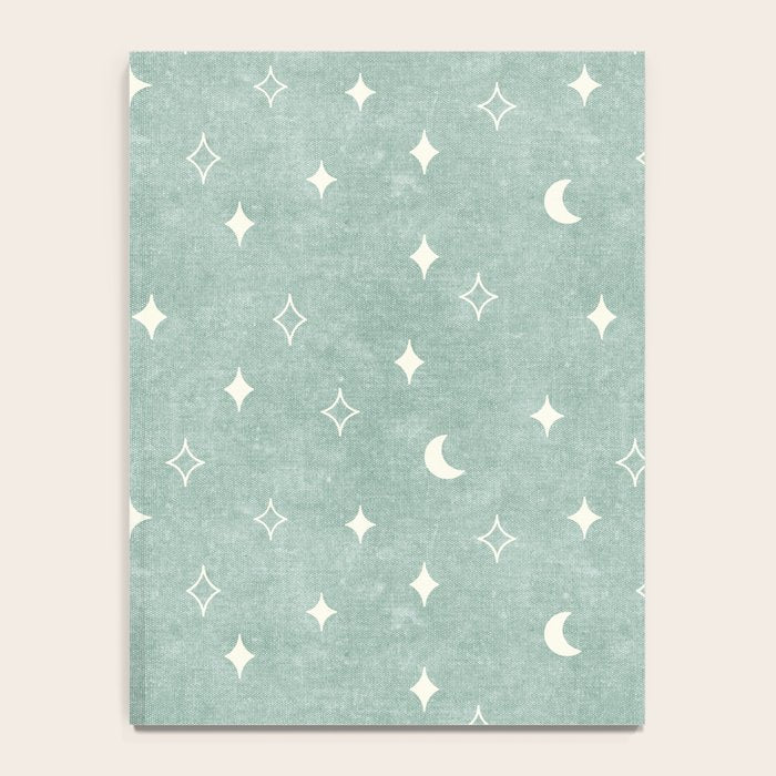 moon and stars - surf blue Notebook Gallery Image 4