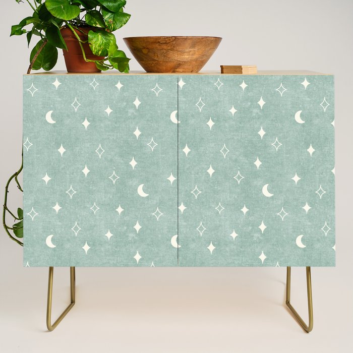 moon and stars - surf blue Credenza Gallery Image 1