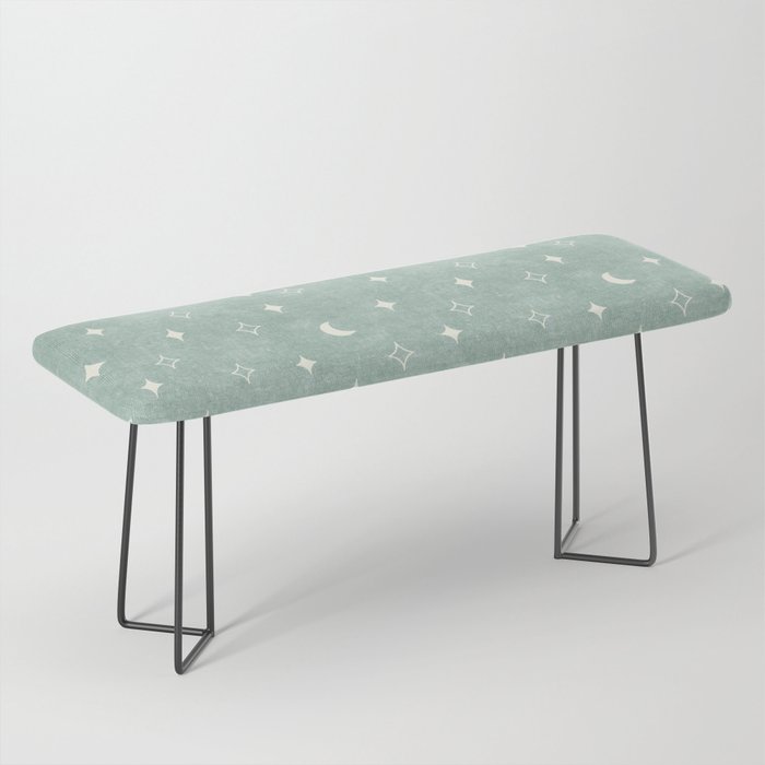 moon and stars - surf blue Bench Gallery Image 1